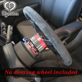 

Racing Car Steering Wheel Quick Release Hub Adapter Boss Kit Real Carbonfiber Aluminum Steering Wheel Quick Release 12 Bolts