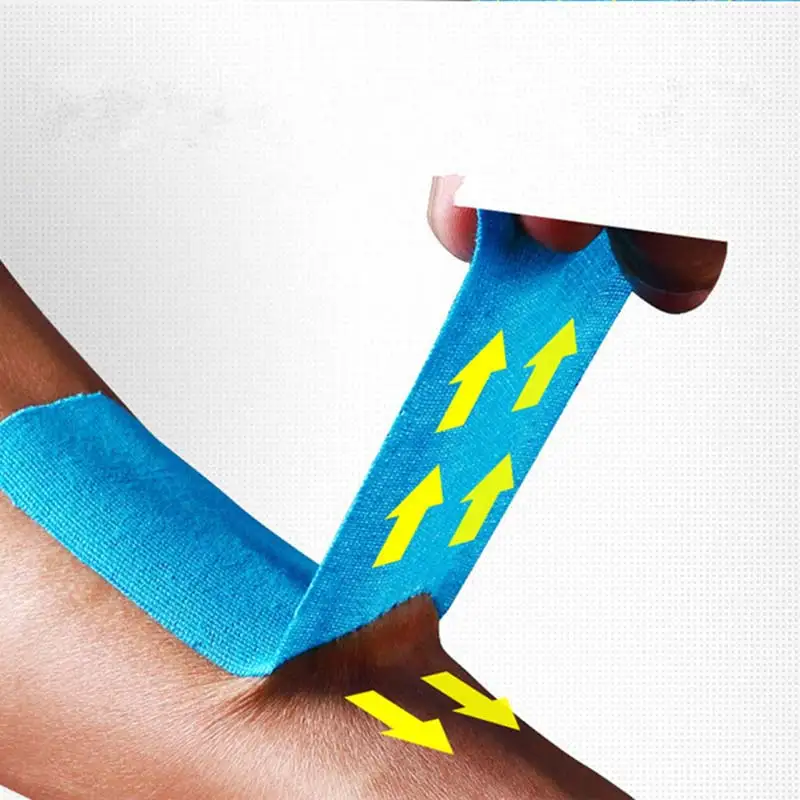 Wholesale Sports Elastic Cotton Medical Glue Tape Roll Muscle Strain Injury Support Weight Lifting Body Building Fitness Tool