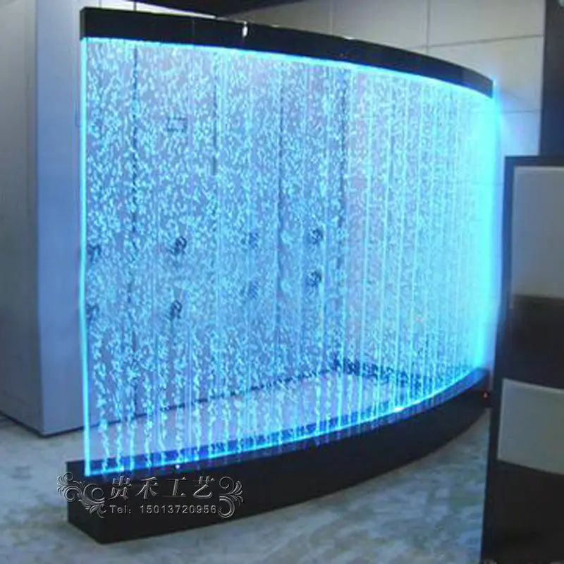 2019 Latest Customized Bubble Water Wall with Lights and Remote Control
