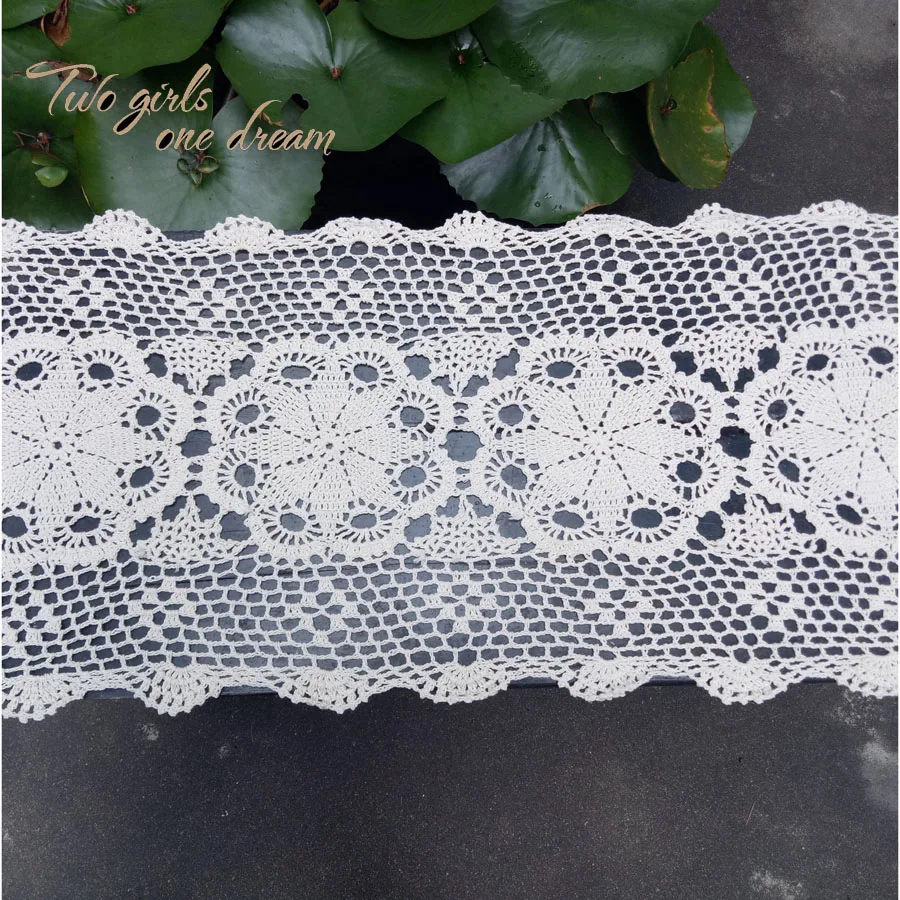Hight Quality Handmade Crochet Paese Europeo Vintage Tabella Del Merletto Corridore Tessuto Cava Gonna Albergo Decorativo Tovaglia Stuoie