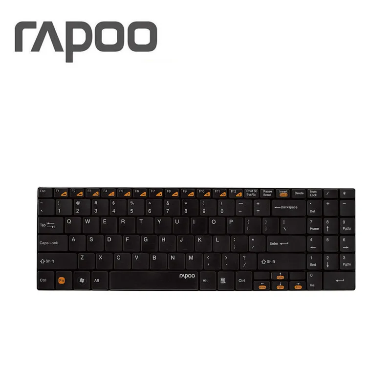 Original Rapoo E9070 2.4G Multi-Media Programmable 5.6mm Ultra-Slim Wireless Keyboard for Laptops Desktops PC Free shipping