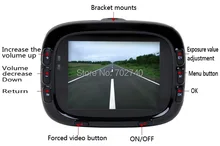 2016 New Full HD 1920X1080P DV Car Dash DVR Video Camera Wide Angle Night Vision Black Box 4xLED Lights Car Camera Free shipping