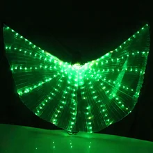 Женский реквизит для танца живота 360 градусов светодиодный Блестящий крылья для девочек крылья для танцев угол открытия реквизит танцора палочки для крыльев сумки