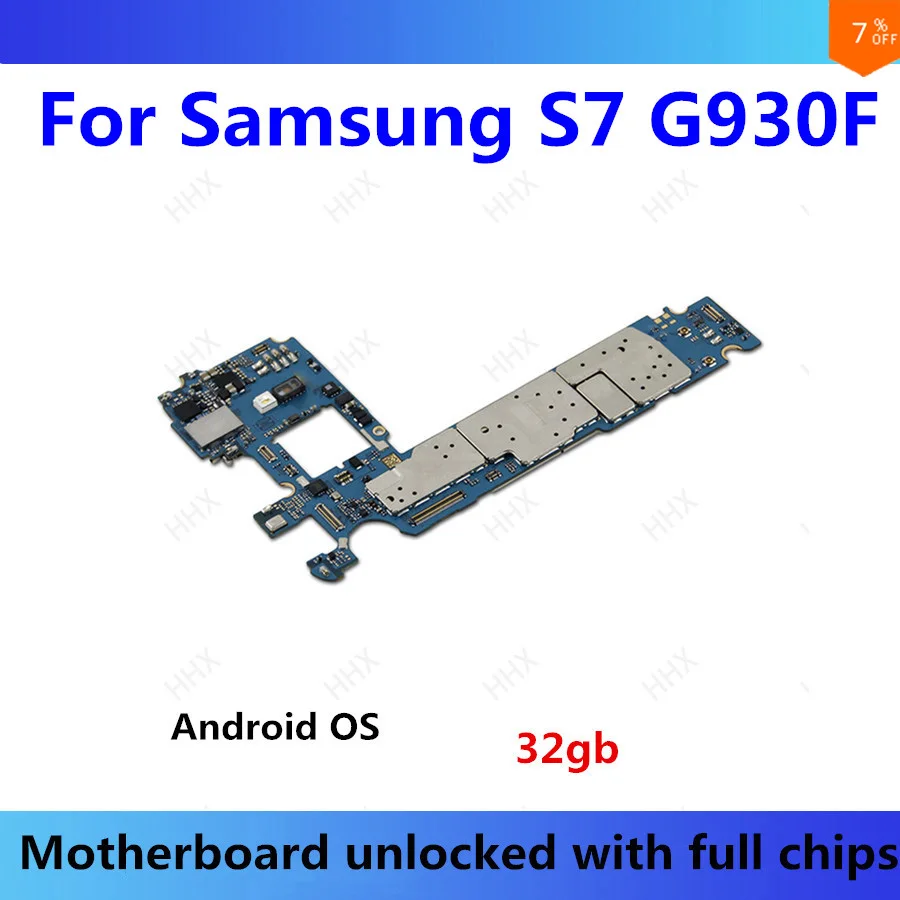 

S7 G930F logic board Unlocked for Samsung Galaxy S7 motherboard G930F mother board Android OS Original with full chips mainboard