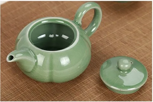 Цзиндэчжэнь ледяная, с трещинами чашка для глазури Celadon чайный набор кунг-фу пуэр Чайная Чашка труба чайные аксессуары маленькая чаша