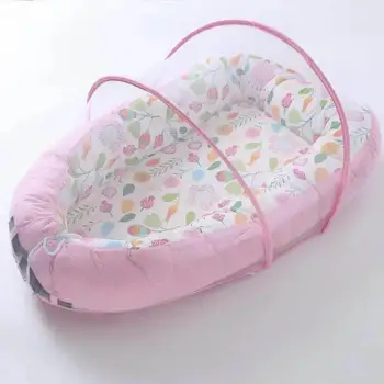 

Baby Nest Bed Crib Portable Removable And Washable Crib Travel Bed For Children Infant Kids Cotton Cradle Dropshipping