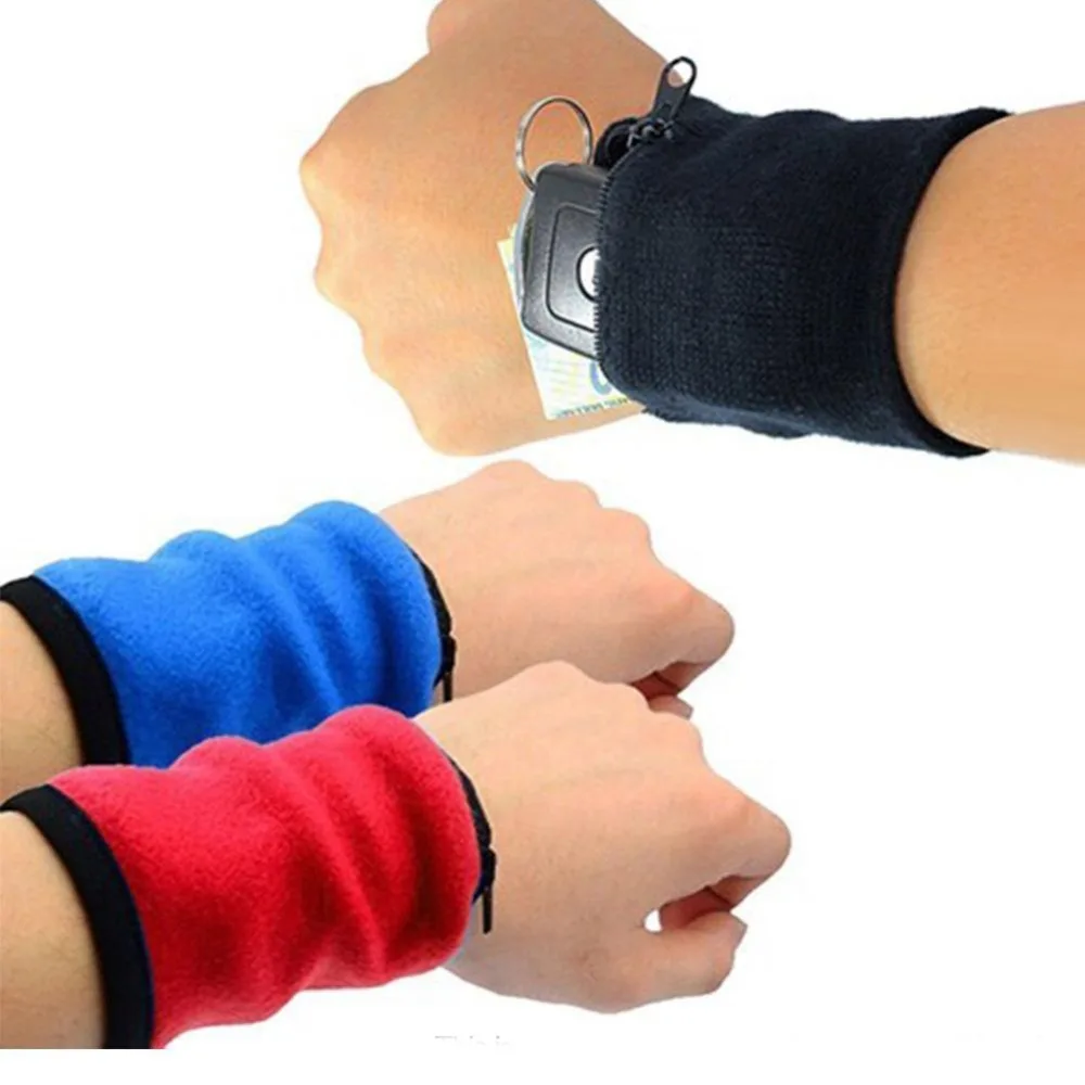

Wrist Wallet Pouch Wristband Hand Band Zipper Running Travel Gym Cycling Safe Fitness Sport Gym Key Storage