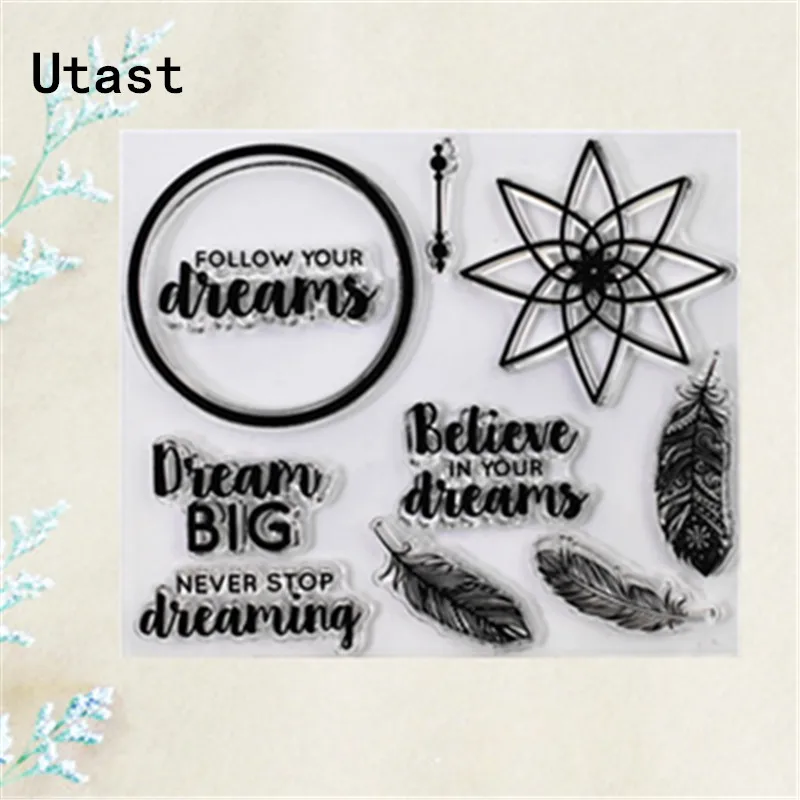 Dream Feather Star прозрачные силиконовые штампы/прозрачный резиновый штамп для