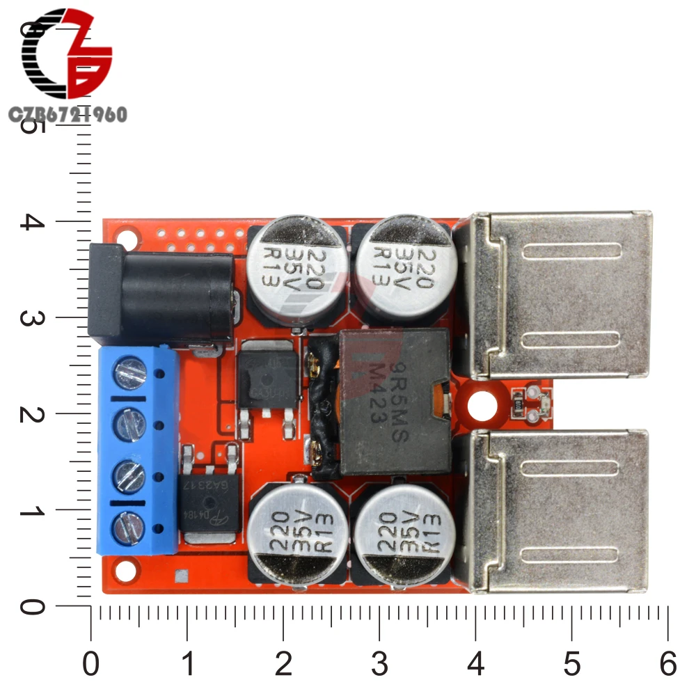 4-USB Порты и разъёмы Батарея зарядный Модуль DC-DC Шаг вниз Мощность трансформатор Напряжение регулятор 8 V-35 В до 5 В пост 8A Питание для авто