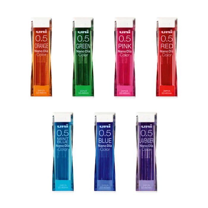 

Uni Nano Dia 0.5-202NDC 0.7-202NDC Pencil Leads Colorful Pencil Refills Japan 0.5 mm 0.7 mm