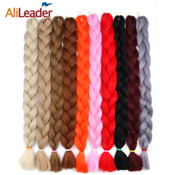 

AliLeade 82Inch Braiding Hair Extensions Jumbo Braid Hair Pink Blonde Blue Crochet Twist Hair Synthetic Hair for African Braids