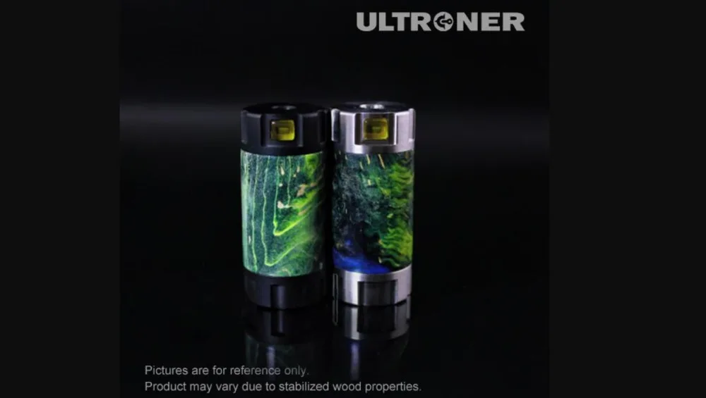 Электронные сигареты Ultroner Mini Stick 18350 мех мод 24 мм Диаметр питание от одного 18350 стабилизированного дерева Vape испаритель