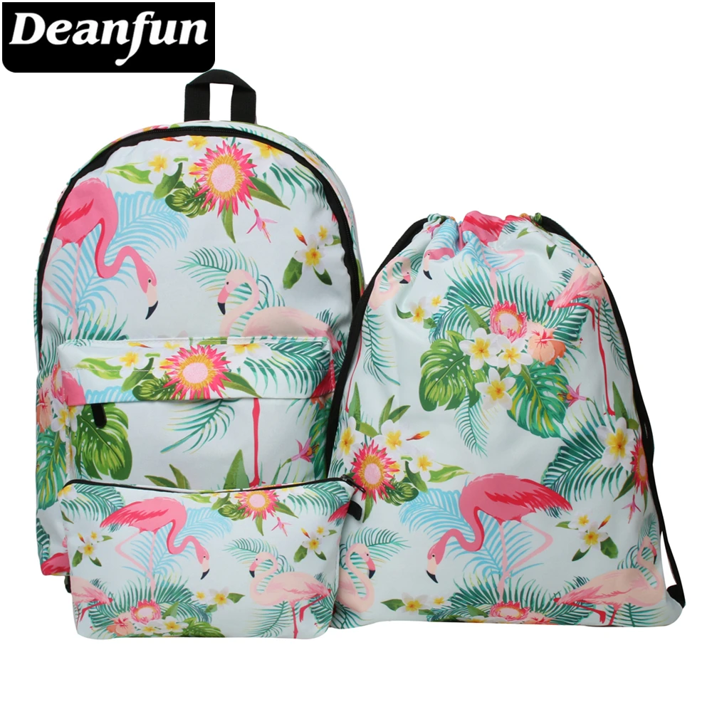 Deanfun Waterproof School Backpacks Women Flamingo School Backpack Cute School Bag for Teenage Girls Kawaii Knapsack