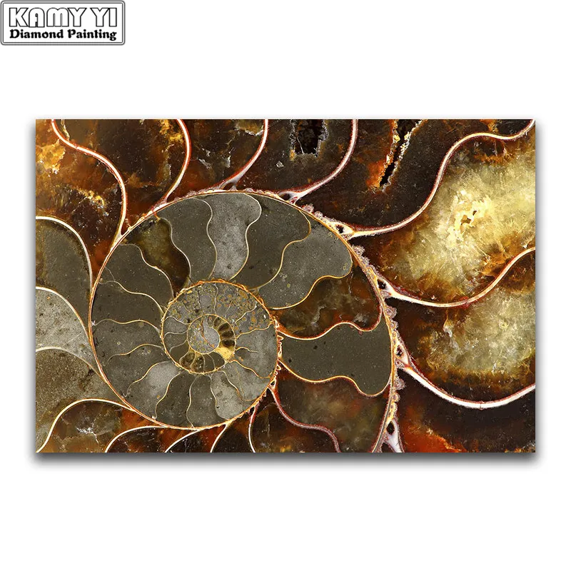 

5D DIY Full Square Diamond Painting Cross Stitch "Conch curve" 3D Diamond Embroidery Rhinestone Mosaic Home Decor Gift