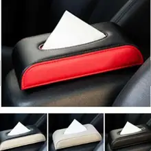 Универсальный Кожаный Автомобильный тканевый ящик автоматический насос Кассетный аксессуары держатель креативные съемные наклейки коробка для салфеток органайзер для автомобиля