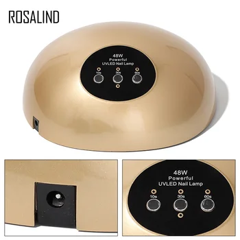 

ROSALIND 48W Drying For Nails Art Tool MJD004 UV LED Curing Light Fast Nail Gel Polish Varnish For Manicure Machine Nail Dryer
