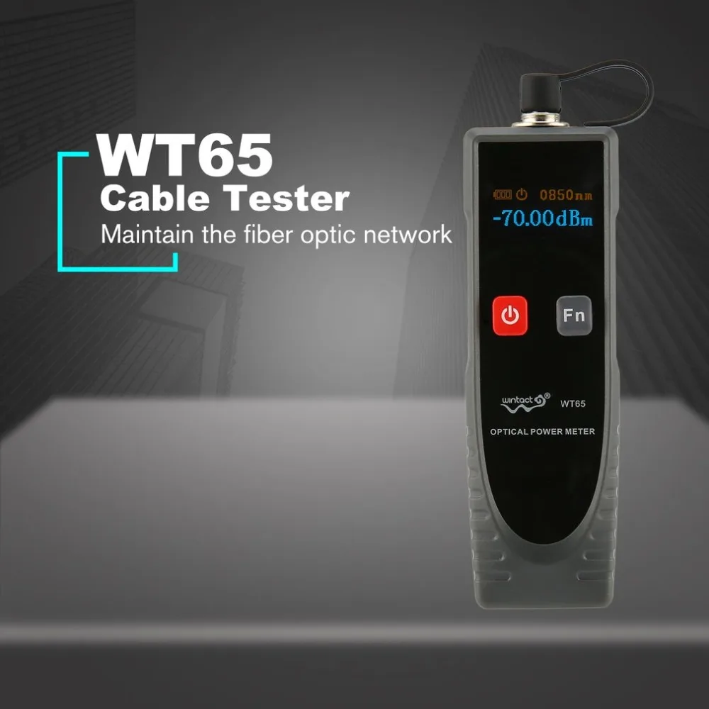 

WINTACT WT65 Digital Fiber Optic Power Meter Handheld Network Cable Tester Mini Fault Locator FTTH Tool -70-6dBm