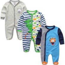 Autumn Unisex Newborn Toddler Infant Costumes 3 6 9 12M Pajamas Baby Clothes Cartoon Printed Girl Boy Cotton Romper Clothing Set