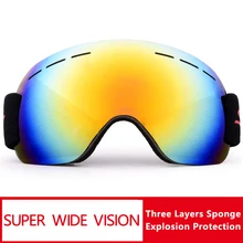 VANREE HXYJ003 лыжные очки UV400 защита для женщин и мужчин зимние очки однослойный взрывозащищенный широкий обзор