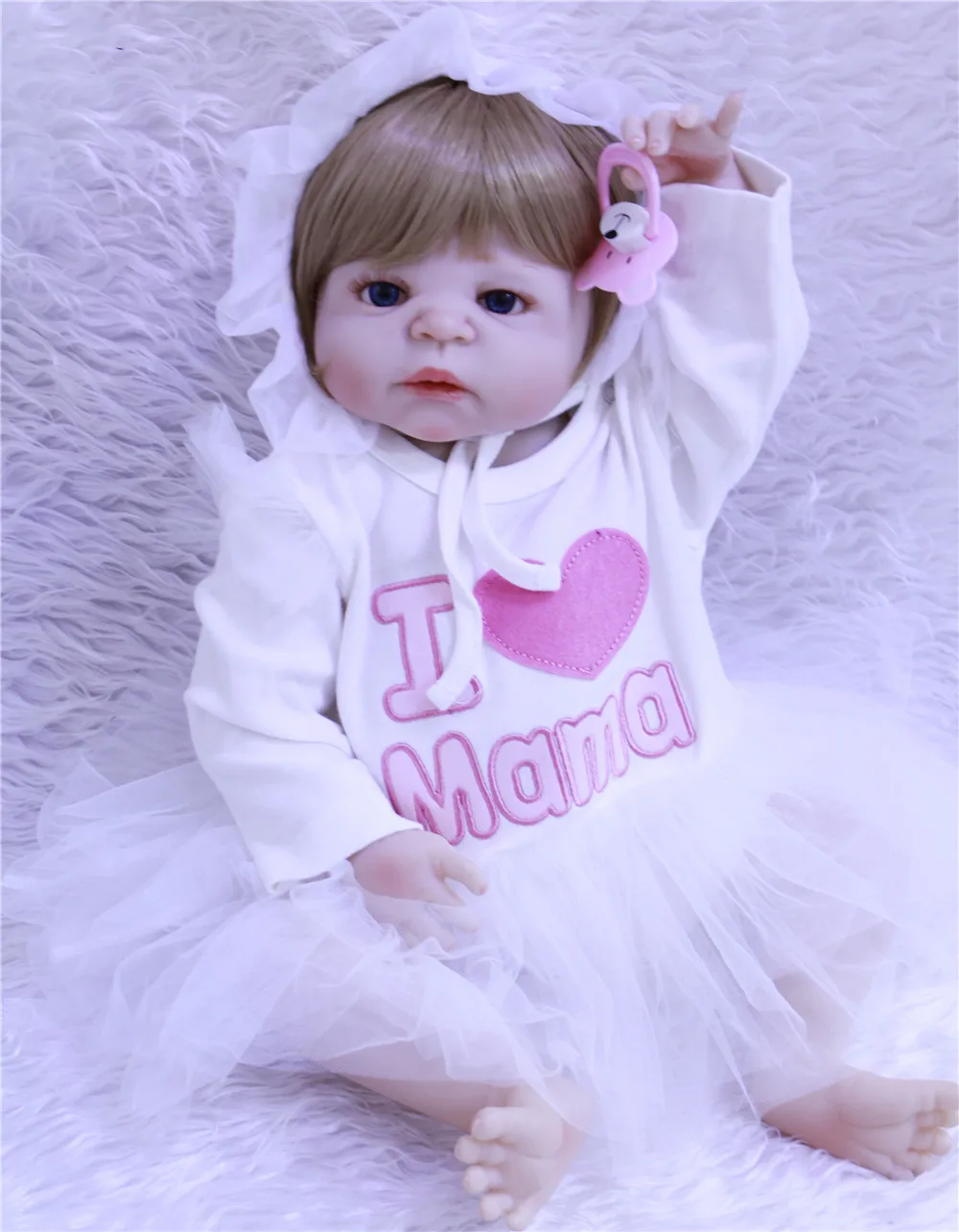 

55cm Baby Sleeping Dolls full Silicone Reborn Doll Girl Boy Shower Toys Early Education Dolls Pink Princess Birthday Gift Kid's