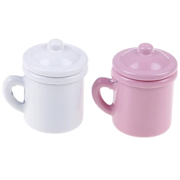 

1Pcs Mini Cup Gargle Cup Kitchen Room Food Drink Home Tableware Decor Dollhouse Miniature Bathroom Accessory Pink White Color