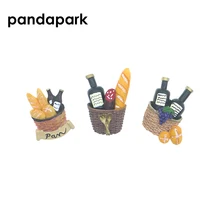 PANDAPARK 3D Смола имитационный хлеб вино магнит на холодильник сувенир кухонный инструмент украшение холодильника размещение сообщения стикер