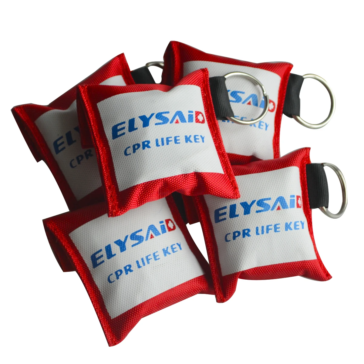

Health Care 100Pcs/Lot CPR Resuscitator Mask CPR Face Shield Keychain One-way Valve With Latex Gloves First Aid Survival Kit