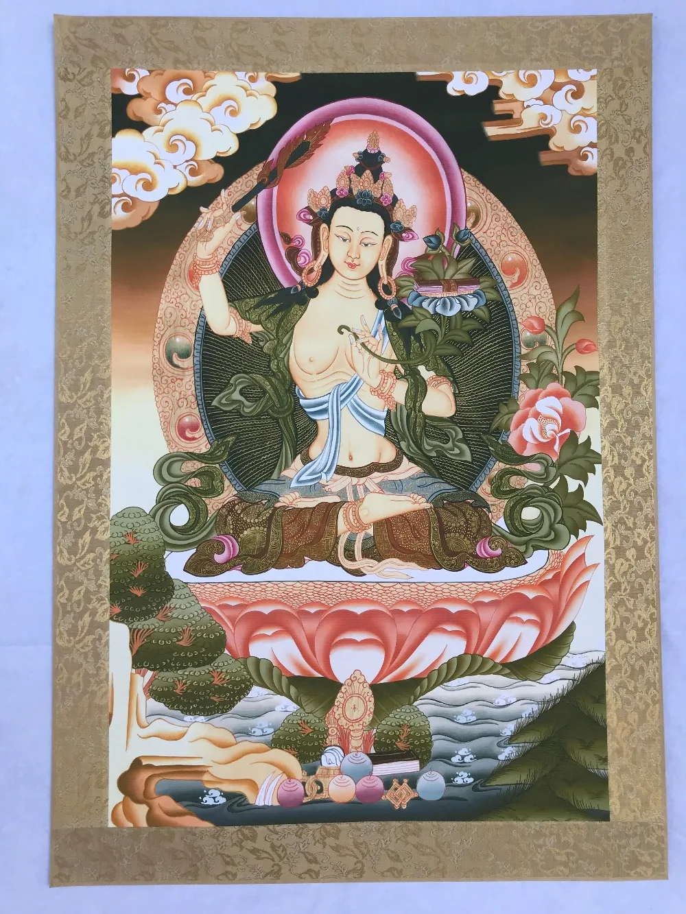Chinese Tibetan Buddhist Thangka Buddhism God portrait | Дом и сад