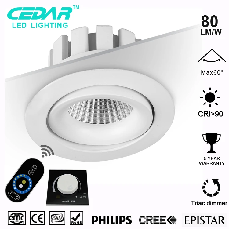 RA> 90 5 Вт 8 12 15 Светодиодный светильник с регулируемой яркостью|dimmable downlight|led dimmable