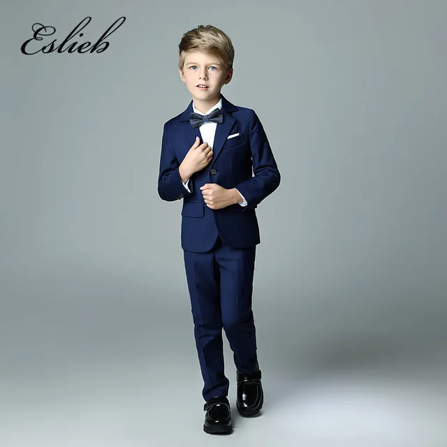 beau 4 pcs garçon costume de mariage de bal formelle garçon