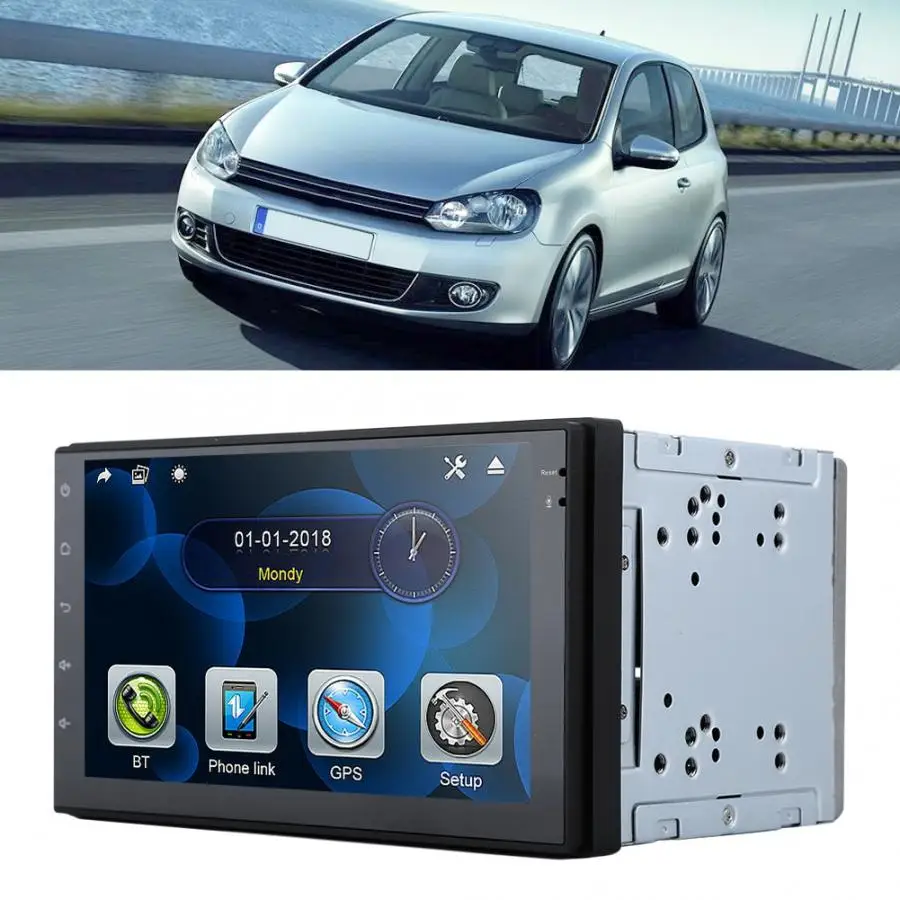 Perfect oto teypleri Universal 7inch Audio Car Stereo Player for Android 8 Core 8.1 System with GPS Navigation(1+16) araba aksesuar 2