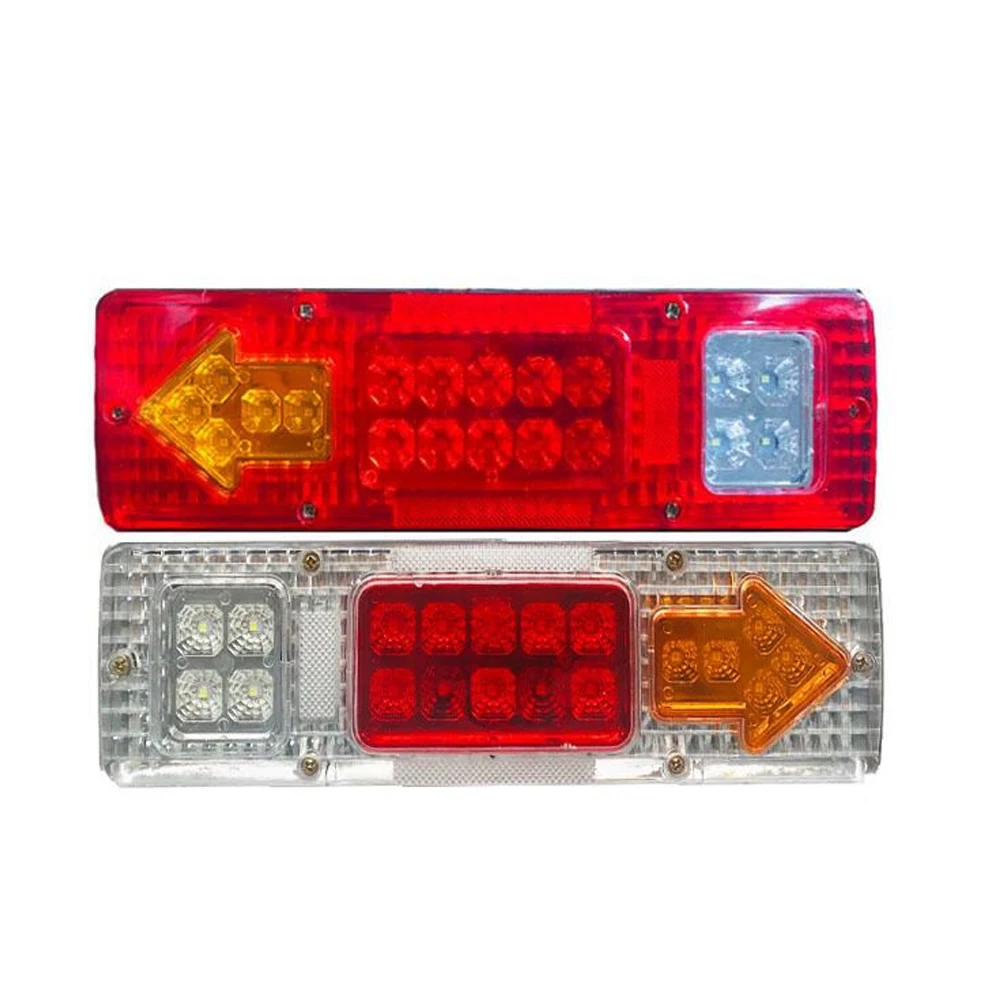 1Pair 12V Car Truck Trailer Rear Light Indicator Reverse Van Car Truck Taillight LED Stop Rear Tail Brake Lights Lamps (31)
