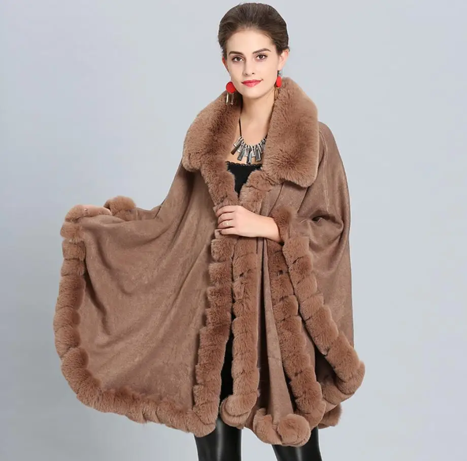 

Модный Роскошный кардиган ручной работы из меха кролика рекс пальто накидка свободная длинная кашемировая шаль полная отделка накидка из искусственного меха пальто с отворотом r630