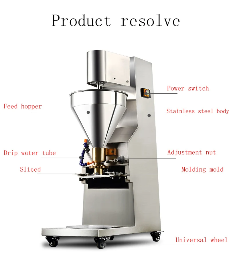 220V многофункциональная автоматическая машина для формовки мяча из нержавеющей стали Коммерческая фрикадельница для рыбы