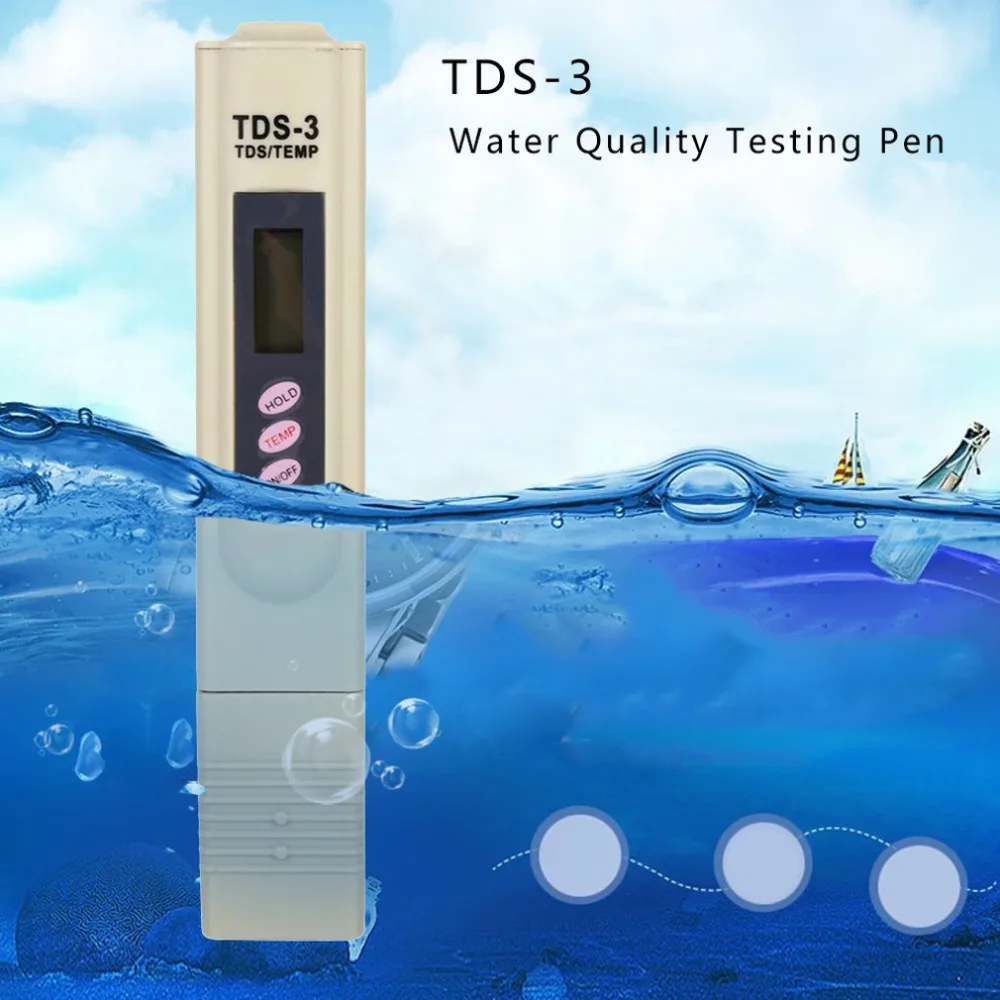 

Digital TDS-3 Meter Aquarium Pool Water Quality Testing Pen Water Purity Filter Accurate Monitor TDS Temp Meter