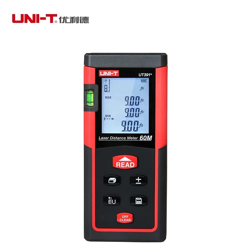 

UNI-T UT390B+ UT391+ Laser Distance Meter Handheld 40M 60M Rangefinder Self-calibration Level Monitoring Automatic Calibration