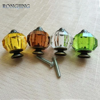 

4pcs Vintage Dresser Knobs and Handles Plexiglass Antique Kitchen Cabinet Drawer Knobs Closet Wardrobe Cupboard Pulls Door Knob