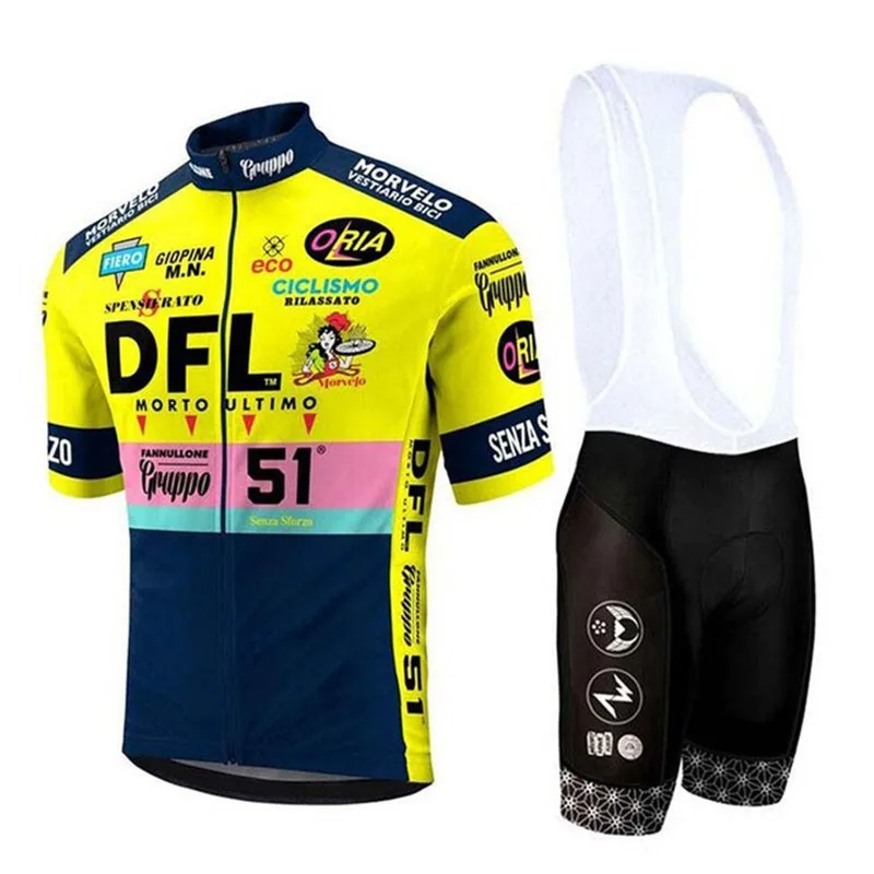

2019 Morvelo European champion summer men's cycling jersey short sleeve set breathable bib shorts bike clothes silicone pad