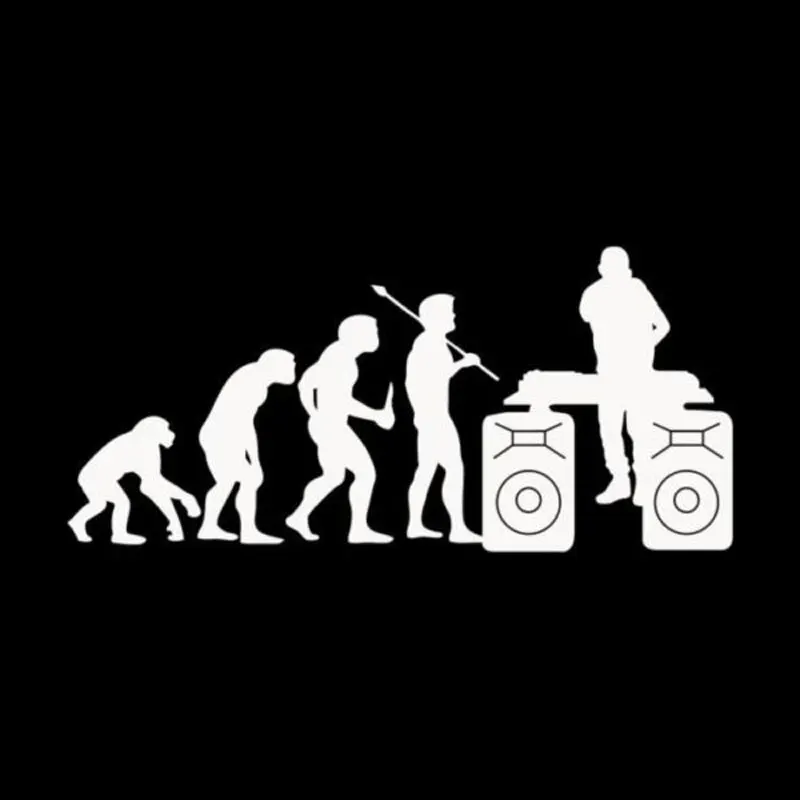 Виниловая наклейка QYPF 15 2 см * 7 1 забавная персональная Evolution DJ музыкальная S2