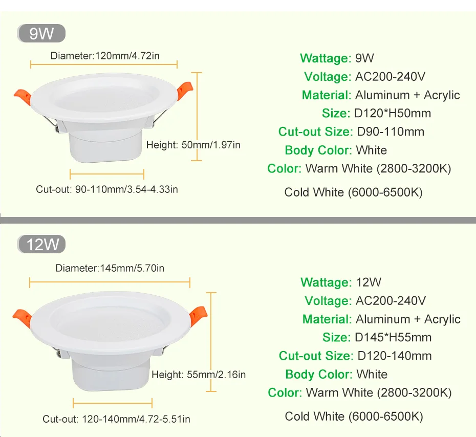 Downlight para Iluminação para Casa Luz do Ponto Super Bright Downlight Spot Light 20 12 9 5 3 w Smd 5730 Levou 220 v Recesso Led Cob 8 20 12 9 5 3 w w
