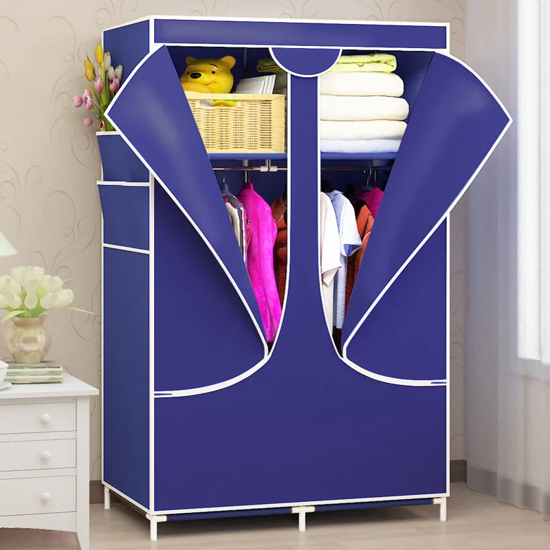 Стильный минималистичный Современный Креативный передвижной шкаф для спальни, мебель для хранения, съемные спальни, многофункциональные шкафы гардеробные - Цвет: navy blue
