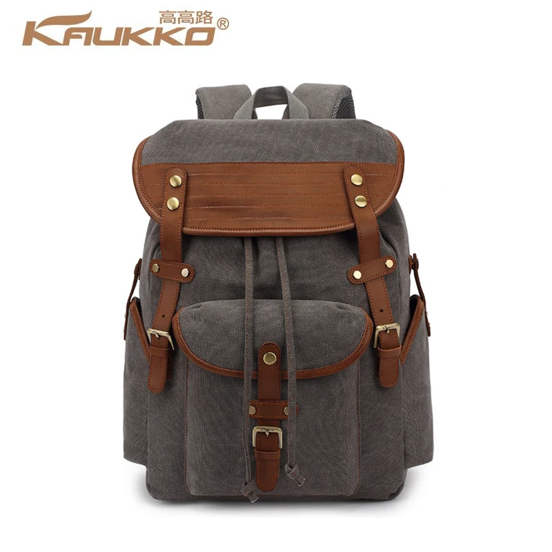 

Fashion Canvas Leather Vintage Backpack School Bags