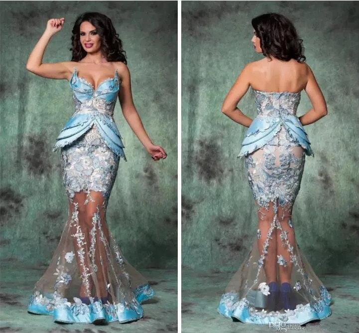 

Mermaid Lace Evening Dress 2017 robe de soiree courte Sweetheart Floor Length Arabic Romania Sexy Prom evening party Dresses