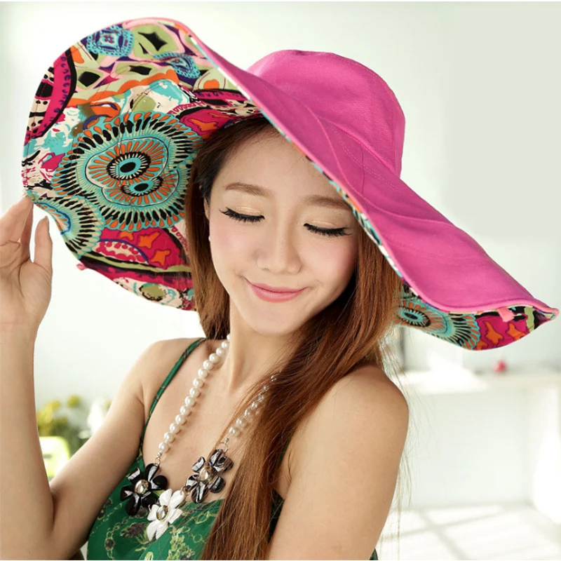 Double sided visor summer new sun hat European and American fashion big