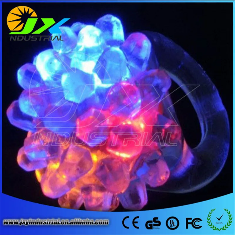 

20pcs/lot LED Light Strawberry Flashing Finger Ring, Elastic Rubber Ring, Event Party Supplies Glow Toys