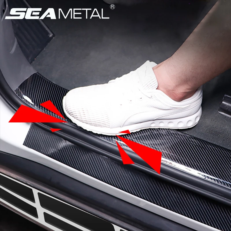 

5D Car Stickers Carbon Fiber Vinyl 3D Sticker Waterproof Film Automobiles Door Bumper Protector Interior Decoration Accessories