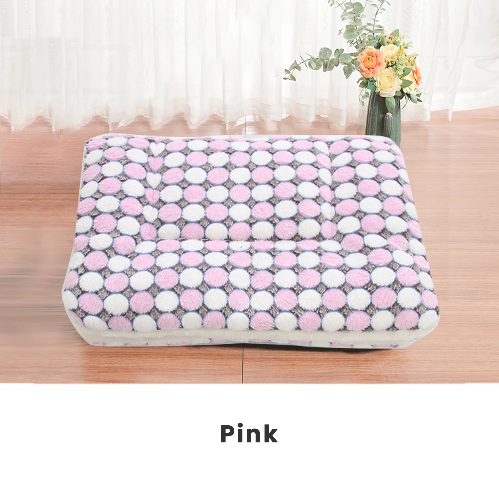 Фланелевый коврик для кровати для питомца, для отдыха, для собаки, кошки, зимнее теплое одеяло, складное полотенце для питомца, мягкий коралловый кашемировый спальный плотный матрас - Цвет: Style4