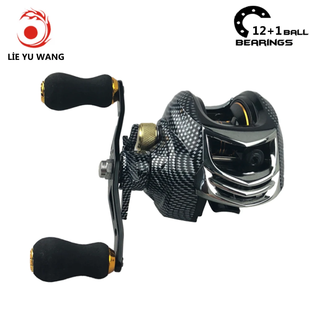 

Lieyuwang Carretilha de pesca molinete 12+1BB 7.2:1 Carp Bait Casting Fishing Reels Water low profile reel BaitCasting Shimano