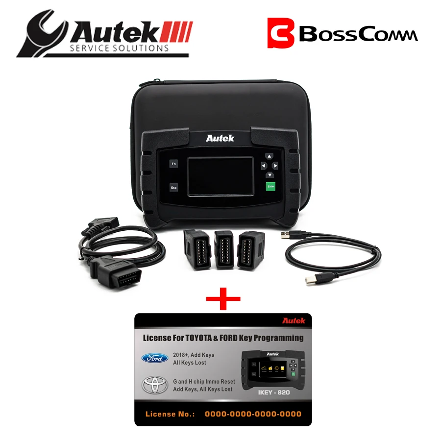 

Autek IKEY820 Car OBD2 Key programmer 2018+ Ford and Toyota G and H immo reset Add keys&All keys lost software activated