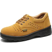 Безопасная обувь со стальным носком; летние ботинки для мужчин; Рабочая обувь; воздухопроницаемые кроссовки для мужчин; размер обуви; износостойкая обувь; DXZ020